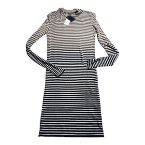 NWT ATM Anthony Thomas Melillo Stripped Dress‎ Size Medium Micromodal Bodycon